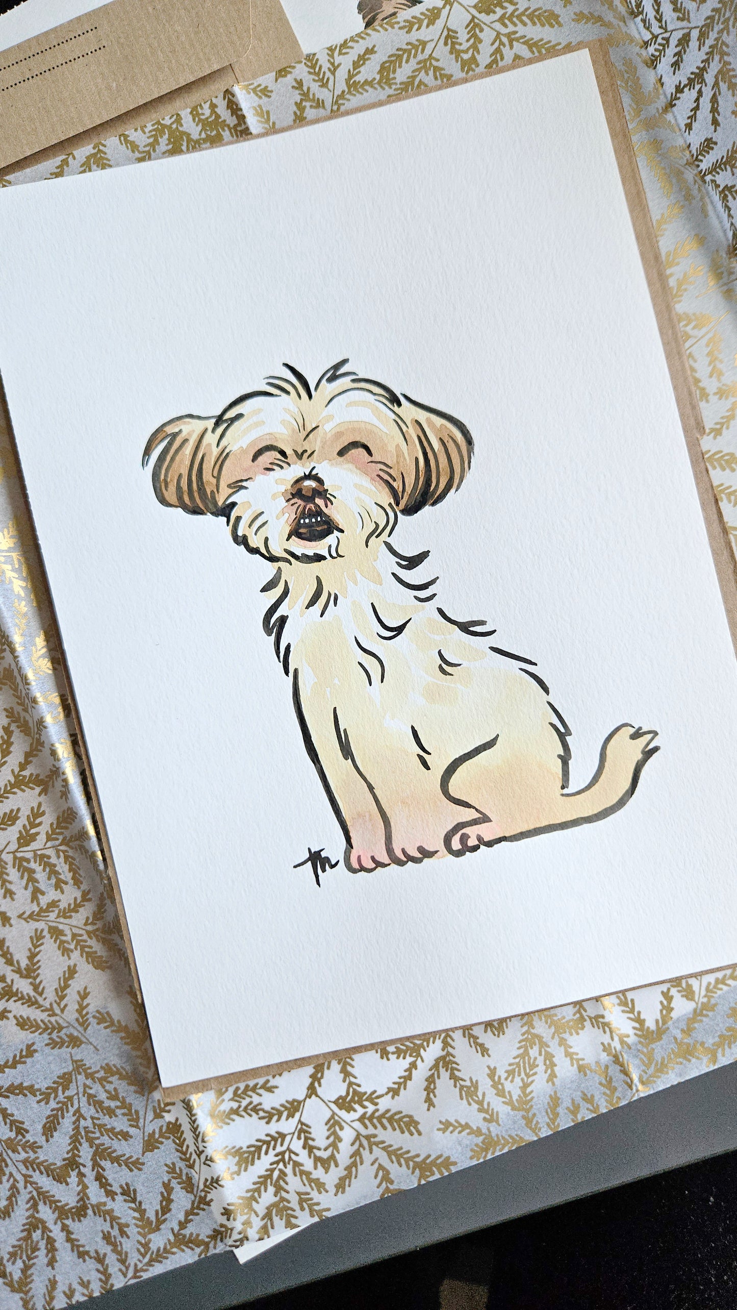 Portrait personnalisé - ton animal de compagnie à l'encre de Chine