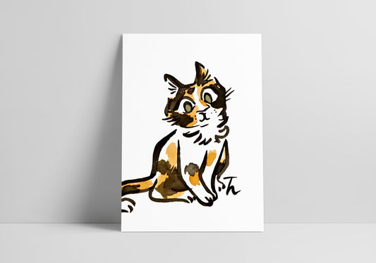 Portrait animalier personnalisé - Encre de chine et aquarelle, illustration, dessin, croquis, d'après photo, idée cadeau fait main, art