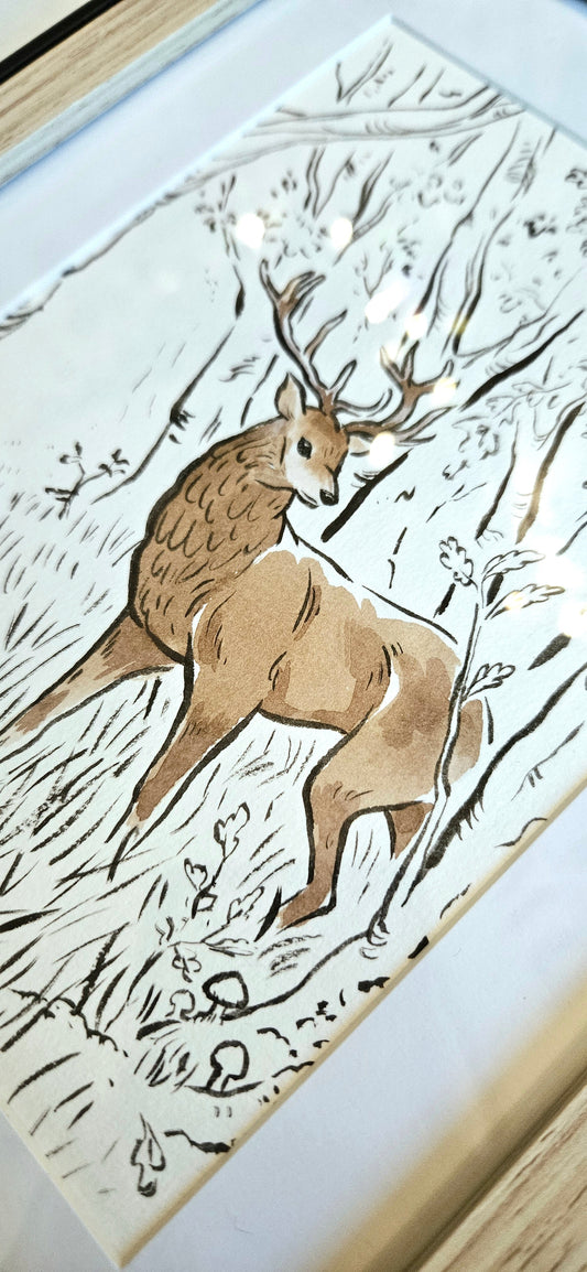 Le cerf dans la forêt